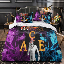 Portgas D. Ace Duvet Cover Pattern Bedding Set Without Filler (ONLINE ORDER ONLY)