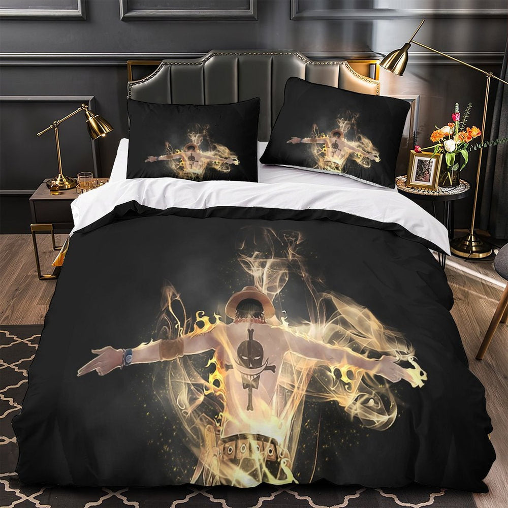 Portgas D. Ace Duvet Cover Pattern Bedding Set Without Filler (ONLINE ORDER ONLY)