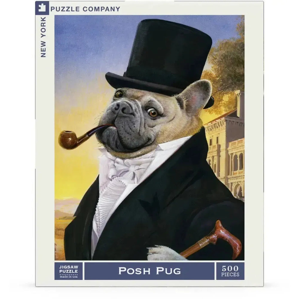 Posh Pug 500 Piece Jigsaw Puzzle NYPC (ONLINE ORDER ONLY)