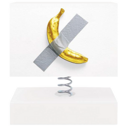 Banana Duct-Taped to a Wall Bobble (Presale) (ONLINE ORDER ONLY)