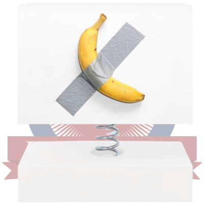 Banana Duct-Taped to a Wall Bobble (Presale) (ONLINE ORDER ONLY)