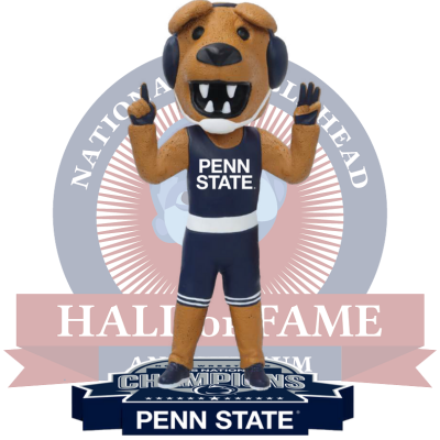 The Nittany Lion Penn State Nittany Lions Mascot 2025 NCAA Wrestling National Champions Bobblehead (Presale) (ONLINE ORDER ONLY)