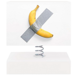 Banana Duct-Taped to a Wall Bobble (Presale) (ONLINE ORDER ONLY)