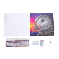 Puffin Sunset Crystal Art Card Kit Craft Buddy (ONLINE ORDER ONLY)