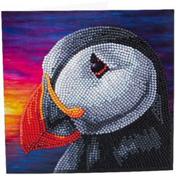 Puffin Sunset Crystal Art Card Kit Craft Buddy (ONLINE ORDER ONLY)