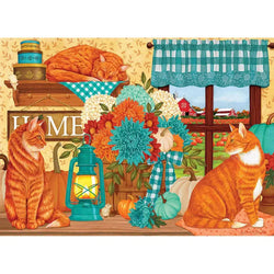 Pumpkin Patch Cats 500 Piece Jigsaw Puzzle Cobble Hill (ONLINE ORDER ONLY)