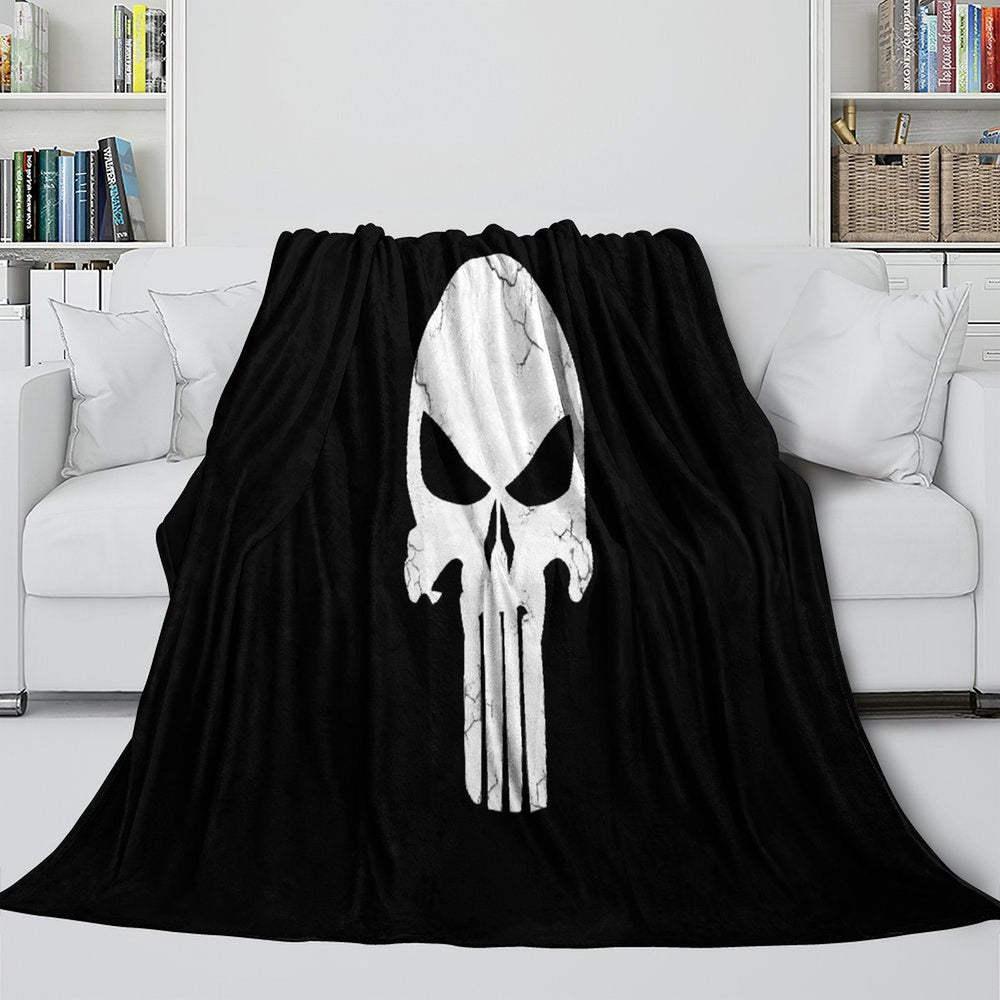 Punisher Blanket Pattern Flannel Kids Room Throw (ONLINE ORDER ONLY)