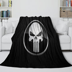 Punisher Blanket Pattern Flannel Kids Room Throw (ONLINE ORDER ONLY)