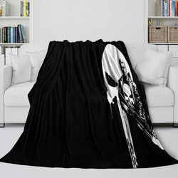 Punisher Blanket Pattern Flannel Kids Room Throw (ONLINE ORDER ONLY)