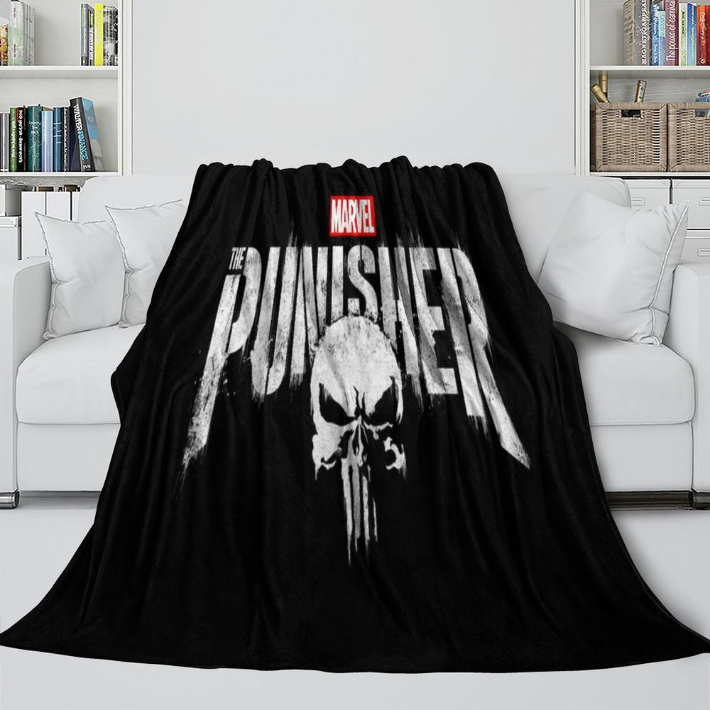 Punisher Blanket Pattern Flannel Kids Room Throw (ONLINE ORDER ONLY)