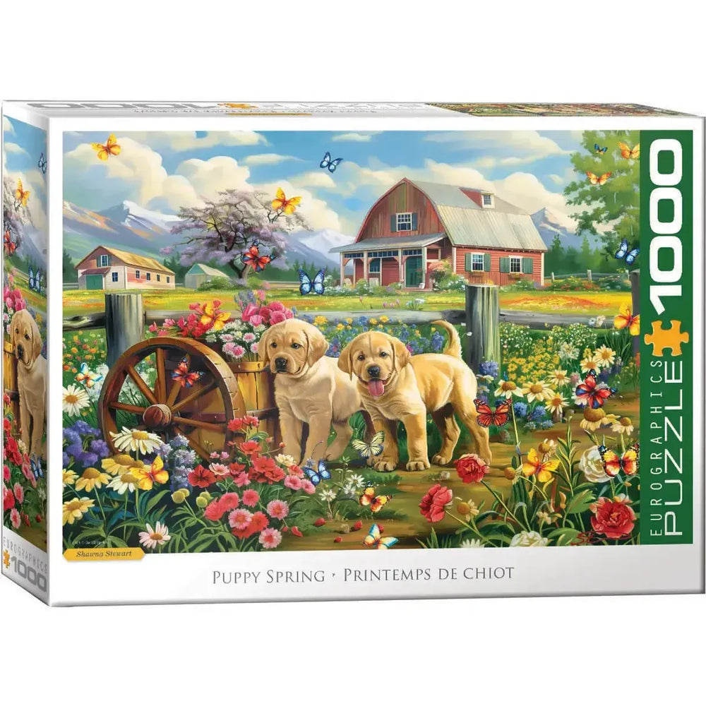 Puppy Spring 1000 Piece Jigsaw Puzzle Eurographics (ONLINE ORDER ONLY)