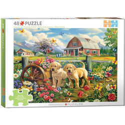 Puppy Spring 48 Connecting Pieces Jigsaw Puzzle Eurographics (ONLINE ORDER ONLY)