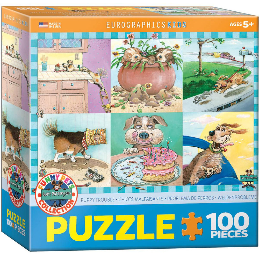 Puppy Trouble 100 Piece Jigsaw Puzzle Eurographics (ONLINE ORDER ONLY)