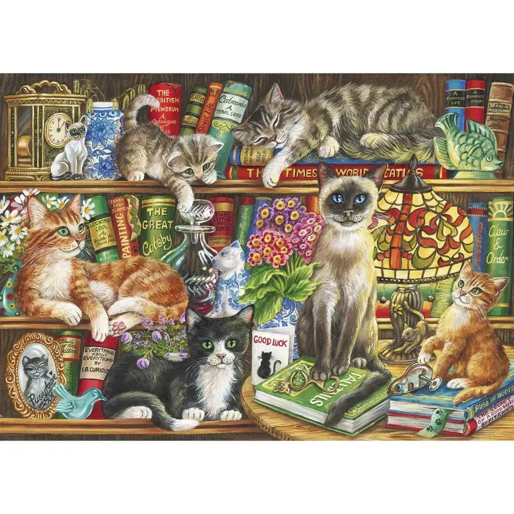 Puss In Books 1000 Piece Jigsaw Puzzle Gibsons (ONLINE ORDER ONLY)