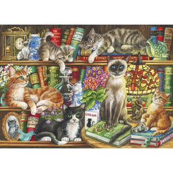 Puss In Books 1000 Piece Jigsaw Puzzle Gibsons (ONLINE ORDER ONLY)