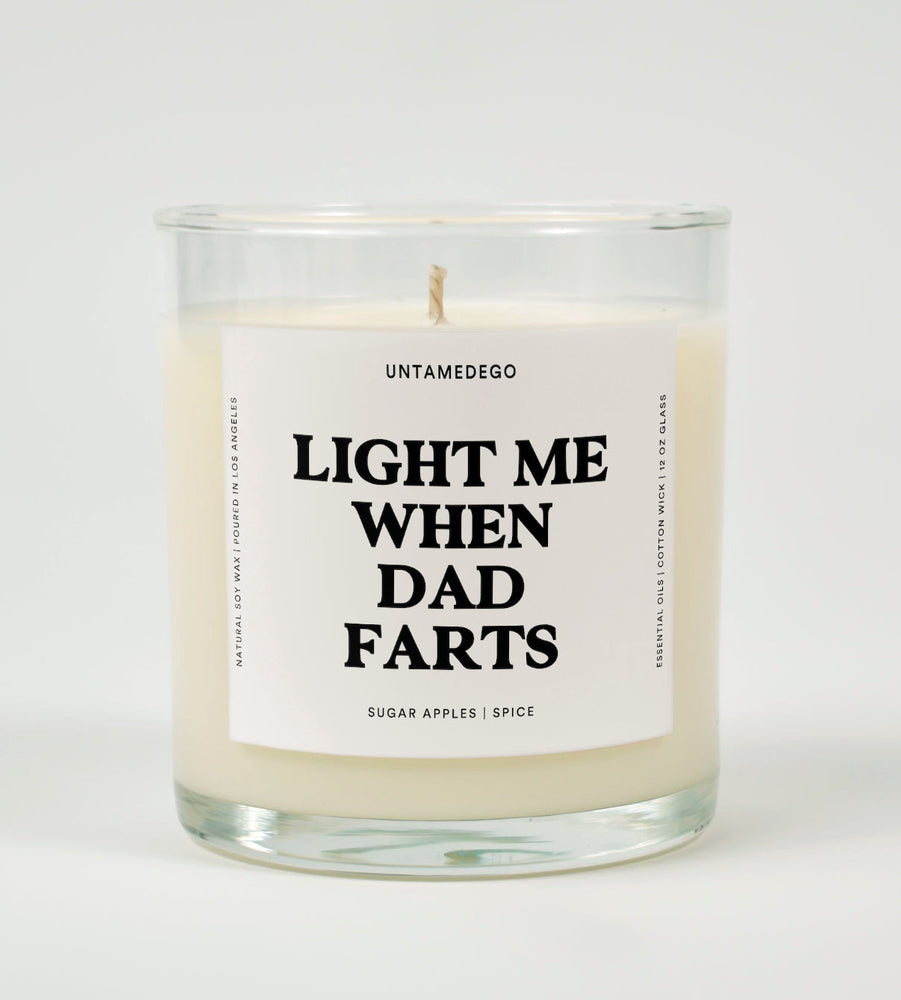 Light Me When Dad Farts Glass Candle (ONLINE ORDER ONLY)