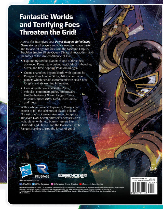 Power Rangers RPG: Across the Stars Sourcebook (ONLINE ORDER ONLY)
