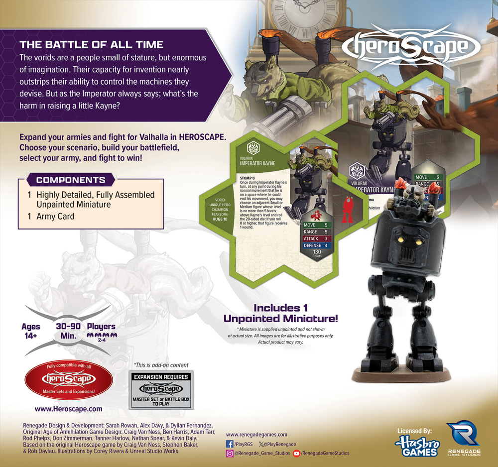 Heroscape: Imperator Kayne Army Expansion