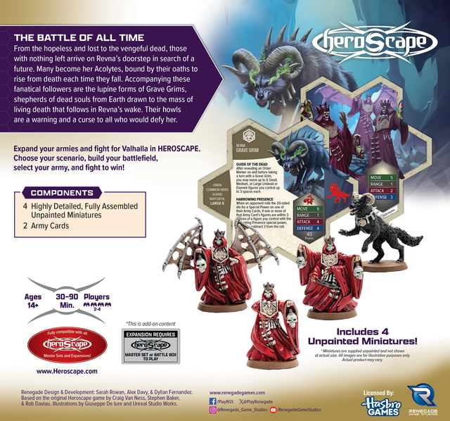 Heroscape: Revnan Acolytes & Grave Grim Common Army Expansion (ONLINE ORDER ONLY)
