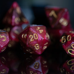 Rosette Galaxy Acrylic Dice Set (ONLINE ORDER ONLY)