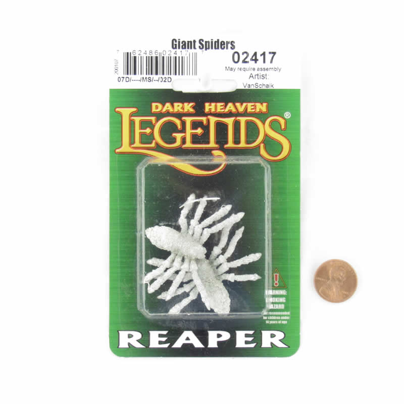 RPR02417 Giant Spiders Miniature 25mm Heroic Scale Dark Heaven (ONLINE ORDER ONLY)