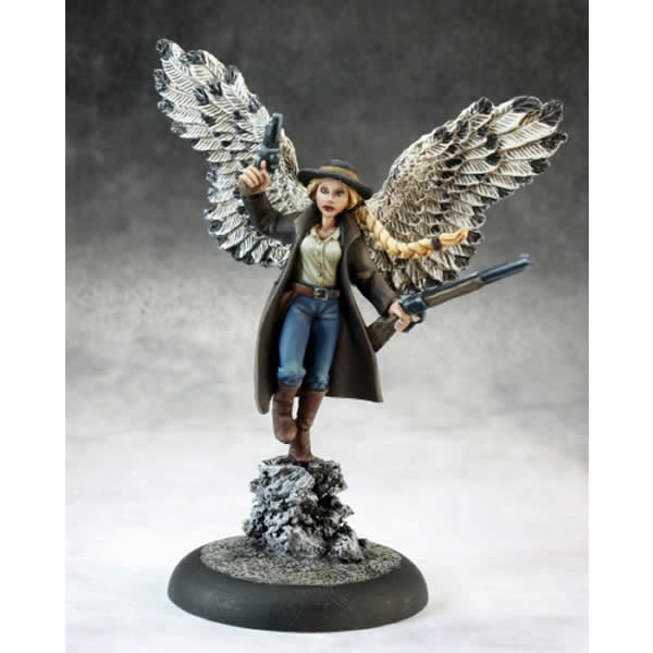 RPR03641 Winged Female Gunslinger Miniature 25mm Heroic Scale (ONLINE ORDER ONLY)