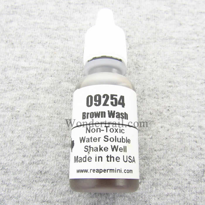 RPR09254 Brown Wash Acrylic Reaper Master Series Hobby Paint .5oz (ONLINE ORDER ONLY)