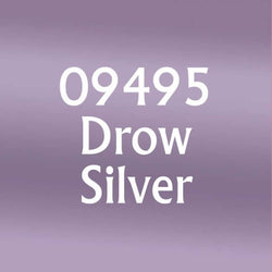 RPR09495 Drow Silver Acrylic Reaper Master Series Hobby Paint .5oz Dropper Bottle