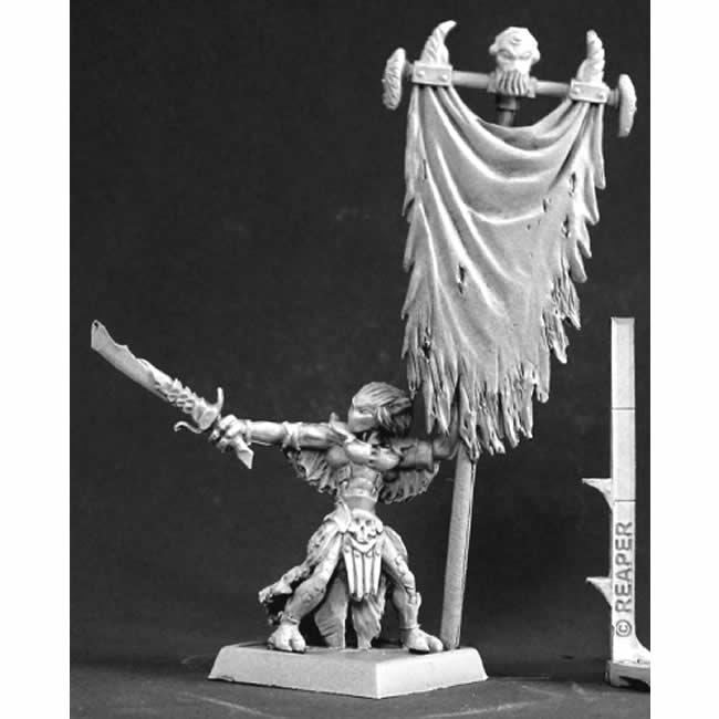 RPR14530 Darkspawn Standard Bearer Miniature 25mm Heroic Scale (ONLINE ORDER ONLY)