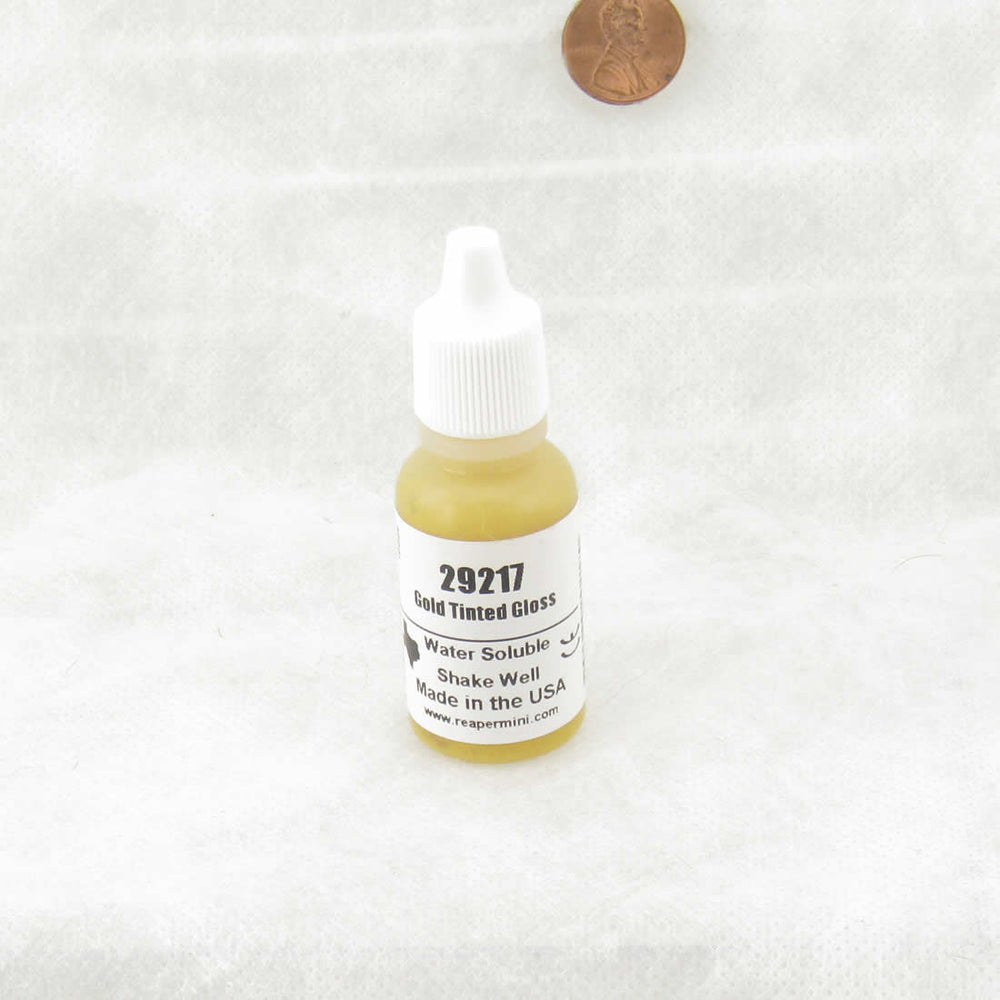 RPR29217 Tinted Golden Gloss Acrylic Paint Reaper Master Series Hobby Paint .5oz Dropper Bottle (ONLINE ORDER ONLY)