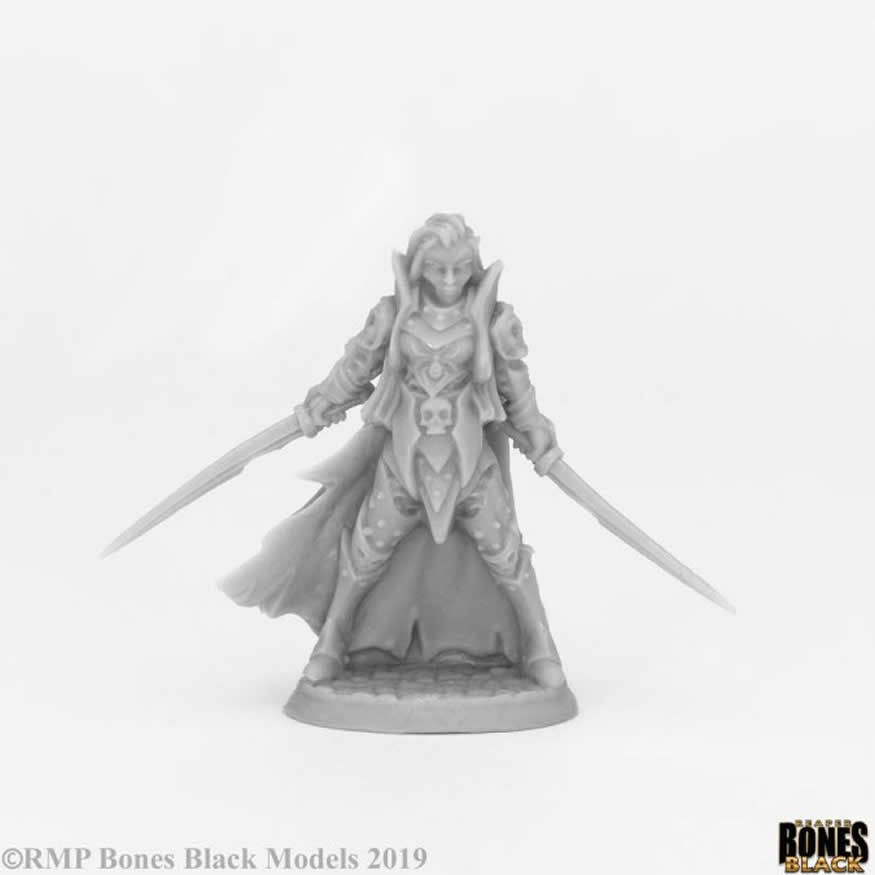 RPR44074 Dark Elf Elite Miniature 25mm Heroic Scale Bones Black (ONLINE ORDER ONLY)