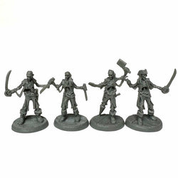 RPR44173 Skeletal Boarding Party Miniature 25mm Heroic Scale Figure Bones Black (ONLINE ORDER ONLY)