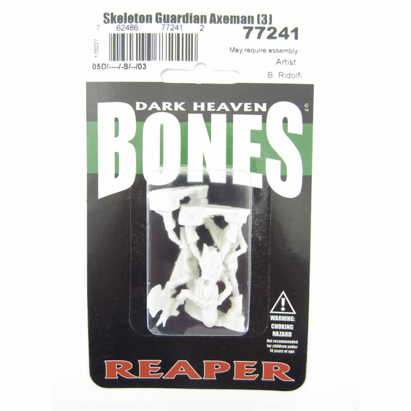RPR77241 Skeleton Guardian Axeman Miniature 25mm Heroic Scale Bones (ONLINE ORDER ONLY)