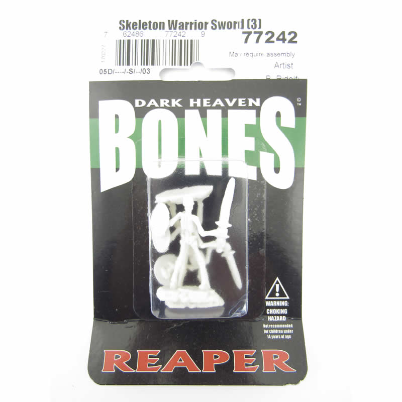 RPR77242 Skeleton Warrior Sword Miniature 25mm Heroic Scale Bones (ONLINE ORDER ONLY)