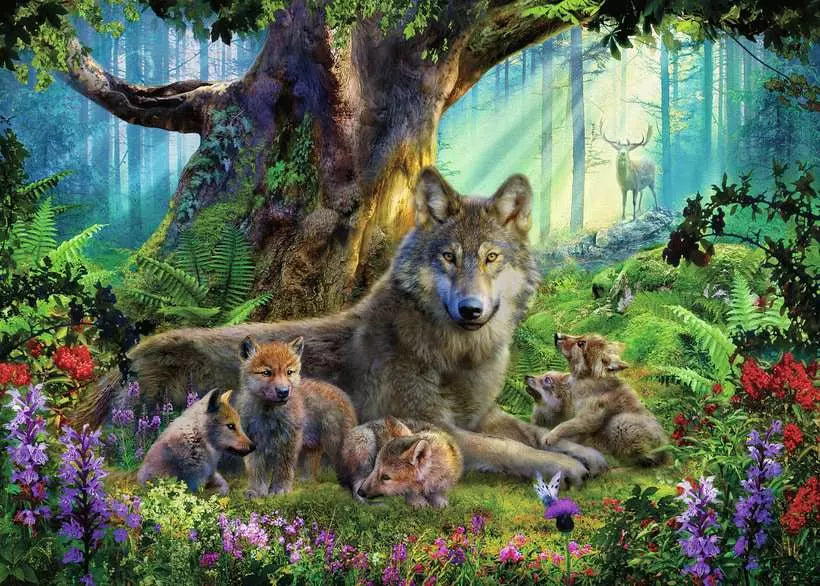 Ravensburger: Puzzle - Wolves in the Forest