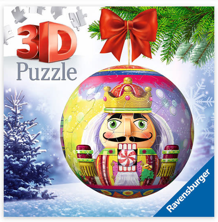 Ravensburger: Puzzle - 3D Puzzle - Puzzle-Ball - Holiday Nutcracker - Red