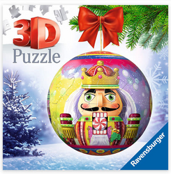 Ravensburger: Puzzle - 3D Puzzle - Puzzle-Ball - Holiday Nutcracker - Red
