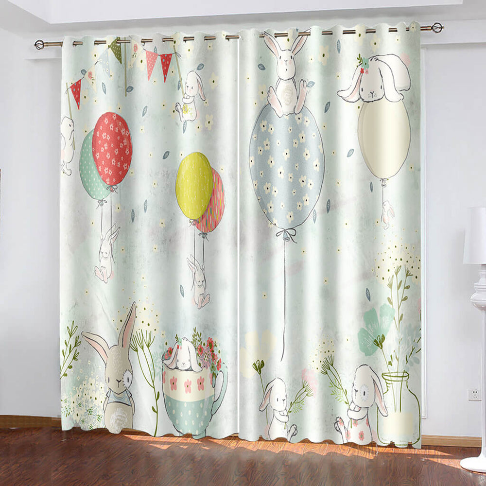 Rabbit Curtains Blackout Window Treatments Drapes for Room Decoration (Online Order Only)