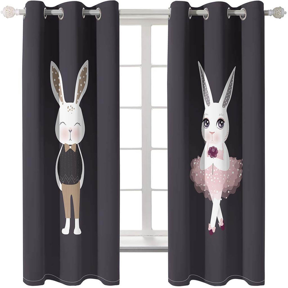 Rabbit Curtains Blackout Window Treatments Drapes for Room Decoration (Online Order Only)