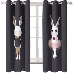 Rabbit Curtains Blackout Window Treatments Drapes for Room Decoration (Online Order Only)