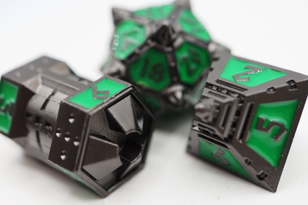 Dice 51: Radioactive Rocket - Metal RPG Dice Set (ONLINE ORDER ONLY)