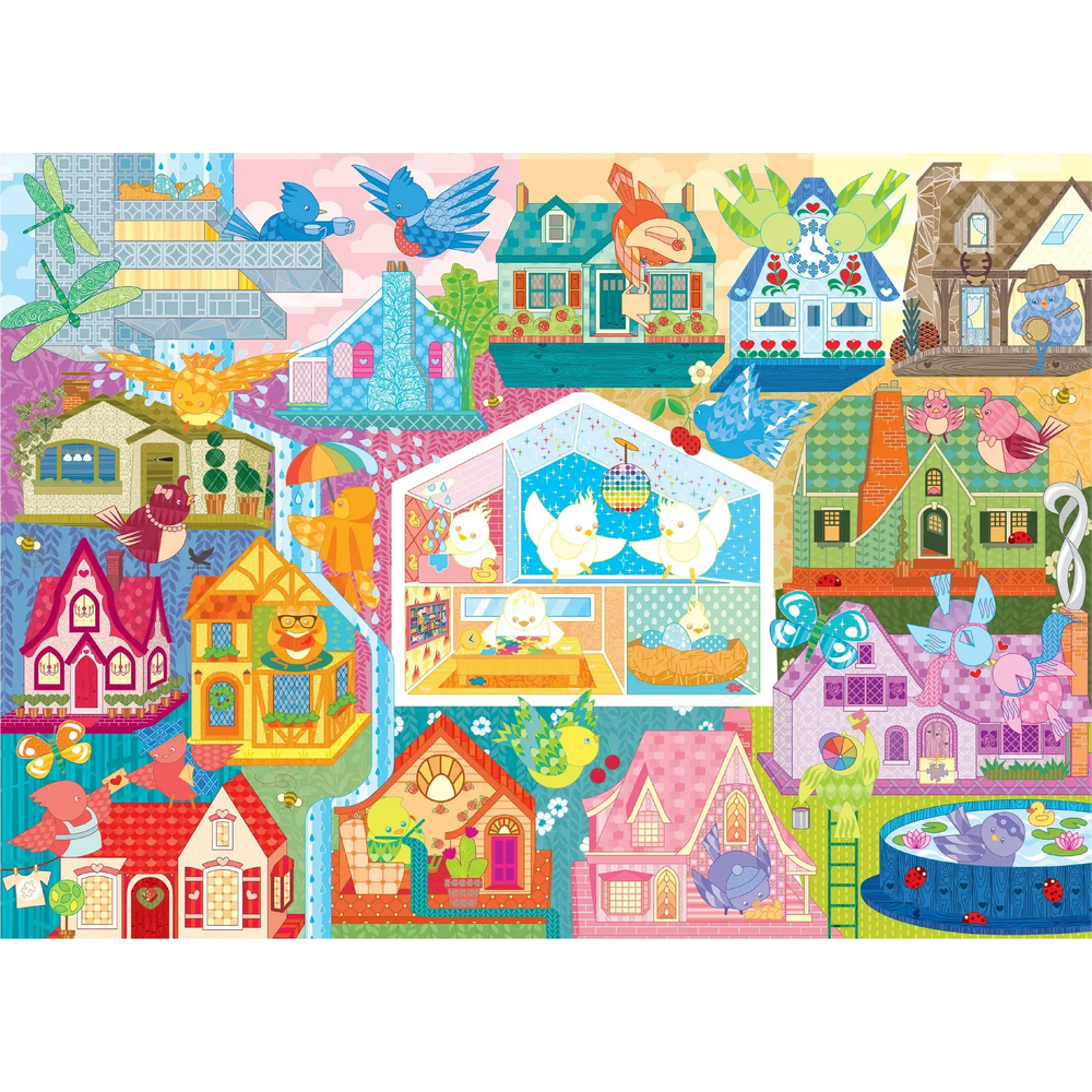 Rainbow Birdies "Speed Puzzle" 500 Piece Jigsaw Puzzle Cobble Hill (ONLINE ORDER ONLY)