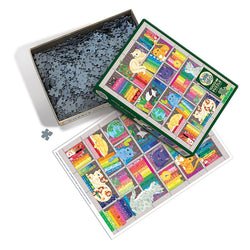Rainbow Cat Quilt 1000 Piece Jigsaw Puzzle Cobble Hill (ONLINE ORDER ONLY)