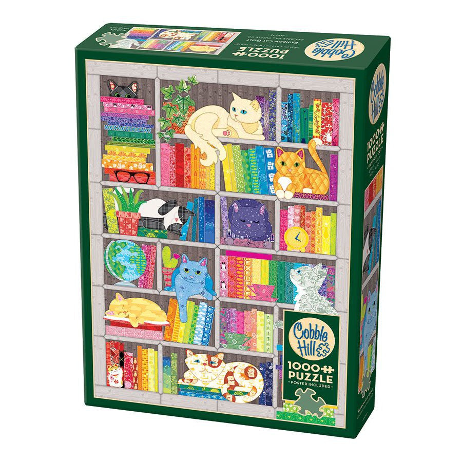 Rainbow Cat Quilt 1000 Piece Jigsaw Puzzle Cobble Hill (ONLINE ORDER ONLY)
