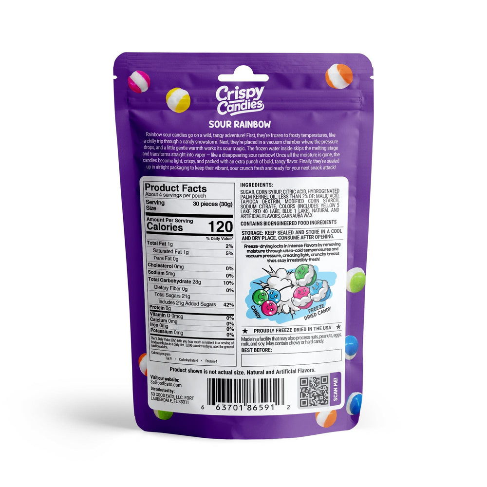 Crispy Candies - Sour Rainbow Freeze Dried Candy 114g (ONLINE ORDER ONLY)