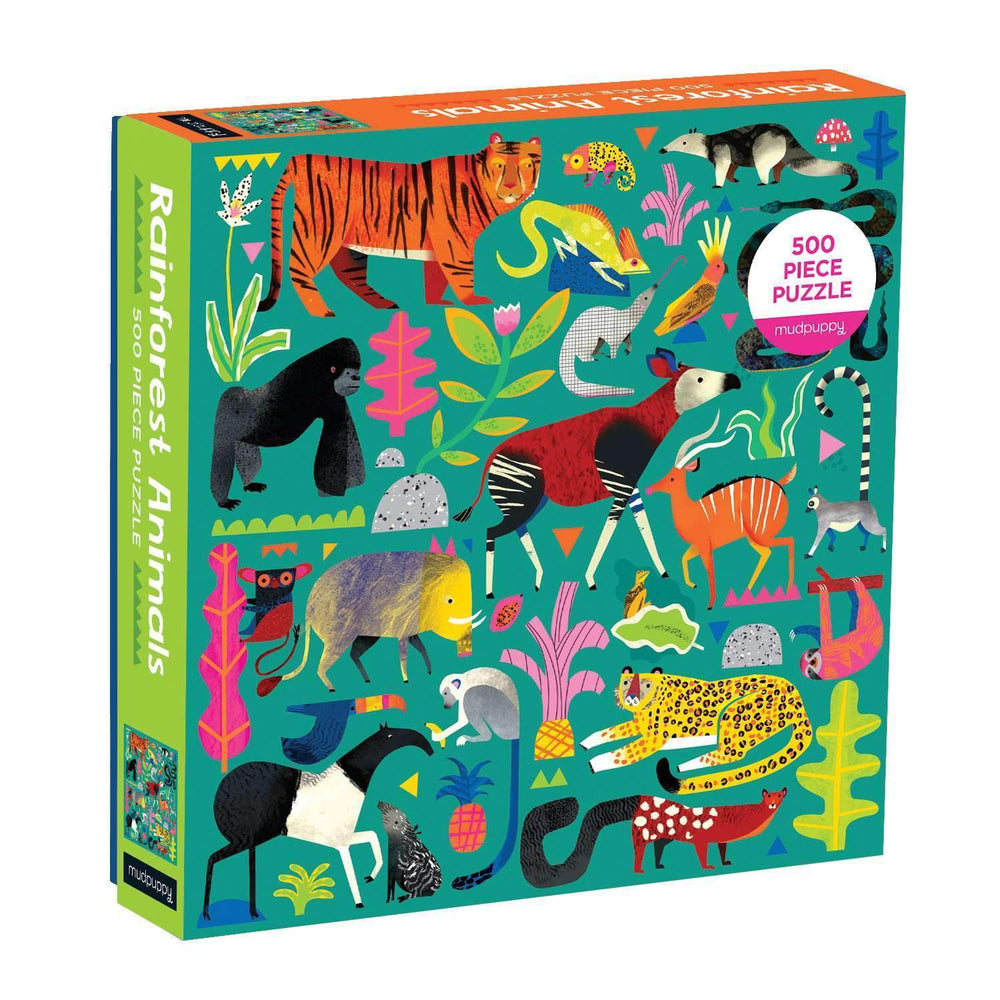 Rainforest Animals 500 Piece Jigsaw Puzzle Mudpuppy (ONLINE ORDER ONLY)