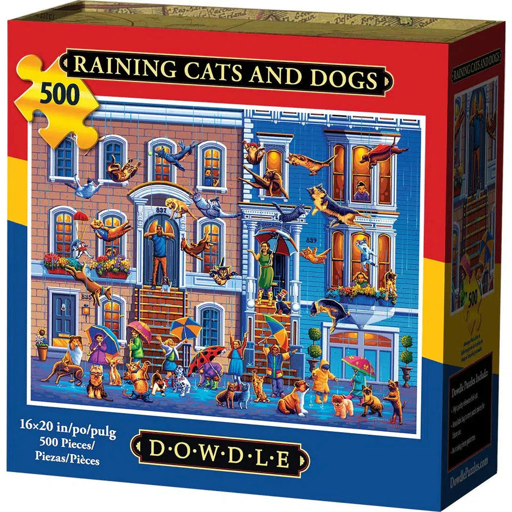 Raining Cats & Dogs 500 Piece Jigsaw Puzzle Dowdle (ONLINE ORDER ONLY)