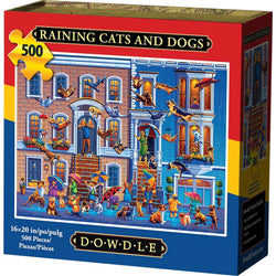 Raining Cats & Dogs 500 Piece Jigsaw Puzzle Dowdle (ONLINE ORDER ONLY)