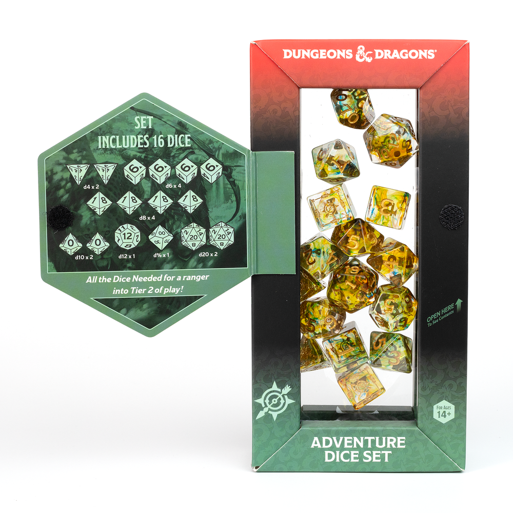D&D Adventure Dice Set - Ranger Edition | Multi-Color 16pc Collection (ONLINE ORDER ONLY)