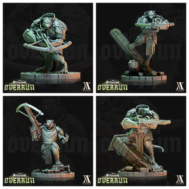 3D Printed Archvillain Games Affliction Overrun - Rat Arbalesters 28mm 32mm D&D (Online Only)